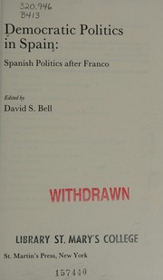Cover of: Democratic Politics in Spain