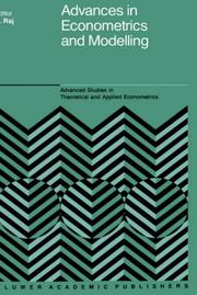 Cover of: Advances in Econometrics and Modelling (Advanced Studies in Theoretical and Applied Econometrics)