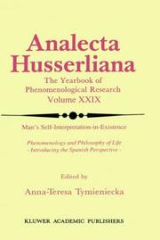 Cover of: Man's self-interpretation-in-existence: phenomenology and philosophy of life : introducing the Spanish perspective