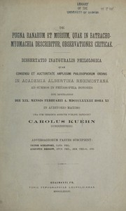 Cover of: De pugna Ranarum et Murium by Carl Kuehn, Carl Kuehn