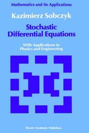 Cover of: Stochastic differential equations by Kazimierz Sobczyk