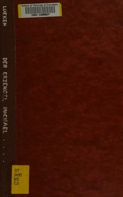 Cover of: Der Erzengel Michael in der Überlieferung des Judentums by Wilhelm Lueken, Wilhelm Lueken