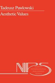 Cover of: Aesthetic values