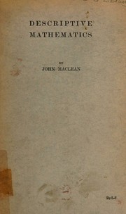 Cover of: Descriptive mathematics