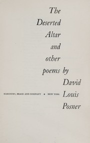 Cover of: The deserted altar, and other poems