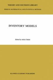 Cover of: Inventory Models (Theory and Decision Library B) by Attila Chikán