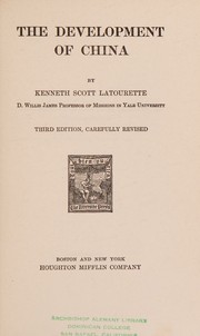 Cover of: The Development of China