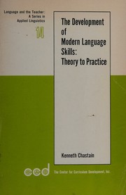 Cover of: The development of modern-language skills: theory to practice.