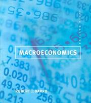 Cover of: Macroeconomics by Barro, Robert J.