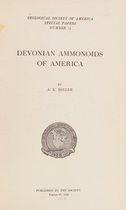 Cover of: Devonian ammonoids of America