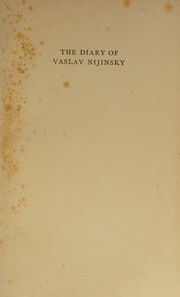 cover of The diary of Vaslav Nijinsky,