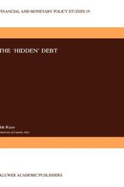 Cover of: The "hidden" debt