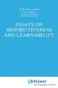 Cover of: Essays on restrictiveness and learnability by Howard Lasnik