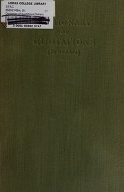 Cover of: Dictionary of Quotations - Italian
