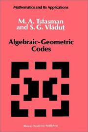 Cover of: Algebraic-geometric codes