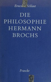 Cover of: Die Philosophie Hermann Brochs.