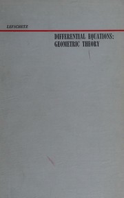 Cover of: Differential equations: geometric theory.