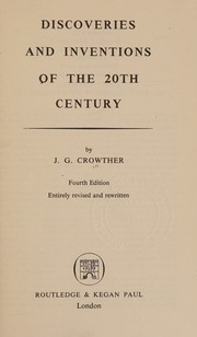 Cover of: Discoveries and Inventions of the 20th Century.