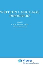 Cover of: Written language disorders