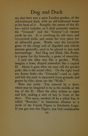 Cover of: Dog and duck;: A London calendar, et cetera