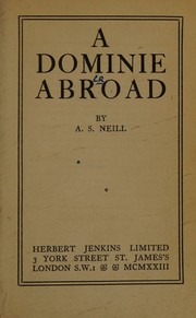 Cover of: A Dominie abroad