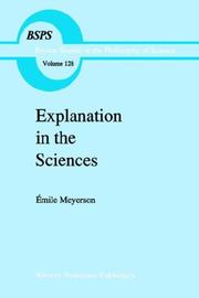 Cover of: Explanation in the sciences by Emile Meyerson
