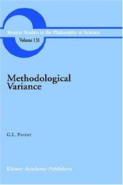 Cover of: Methodological variance | G. L. Pandit