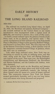 Cover of: Early history of the Long Island Railroad, 1834-1900 by M. H. Smith, M. H. Smith