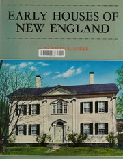 Cover of Early houses of New England by norman b. baker