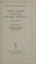 Cover of: Early Israel in recent history writing (Studies in Biblical theology)