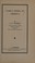 Cover of: Early opera in America