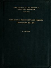 cover of Earth-current results at Tucson Magnetic Observatory, 1932-1942