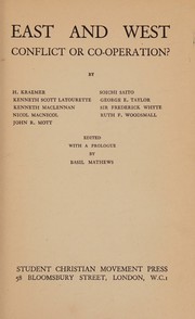 Cover of: East and West: conflict or co-operation?