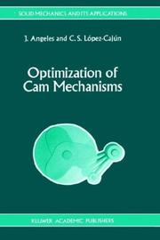 Cover of: Optimization of cam mechanisms
