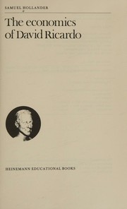 Cover of: The economics of David Ricardo