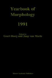 Cover of: Yearbook of Morphology 1991: Theme | 
