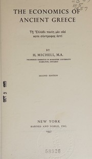 Cover of: The economics of ancient Greece