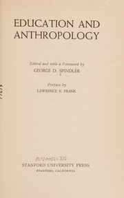 Cover of: Education and anthropology