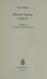 Cover of: Edward Gordon Craig