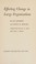 Cover of: Effecting change in large organizations