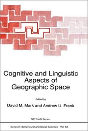 Cover of: Cognitive and linguistic aspects of geographic space