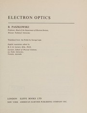 Cover of: Electron optics