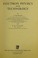 Cover of: Electron physics and technology, (Physical science texts)