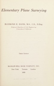 Cover of: Elementary plane surveying.