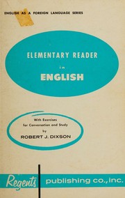 Cover of: Elementary reader in English: With exercises for conversation and study