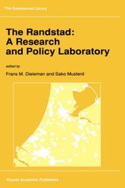 Cover of: The Randstad: a research and policy laboratory