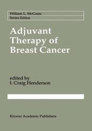 Cover of: Adjuvant therapy of breast cancer | 