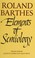 Cover of: Elements of semiology