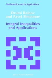 Cover of: Integral inequalities and applications | D. BaiМ†nov