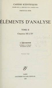 Cover of: Eléments D'Analyse,Tome II; Chapitres XII a XV;